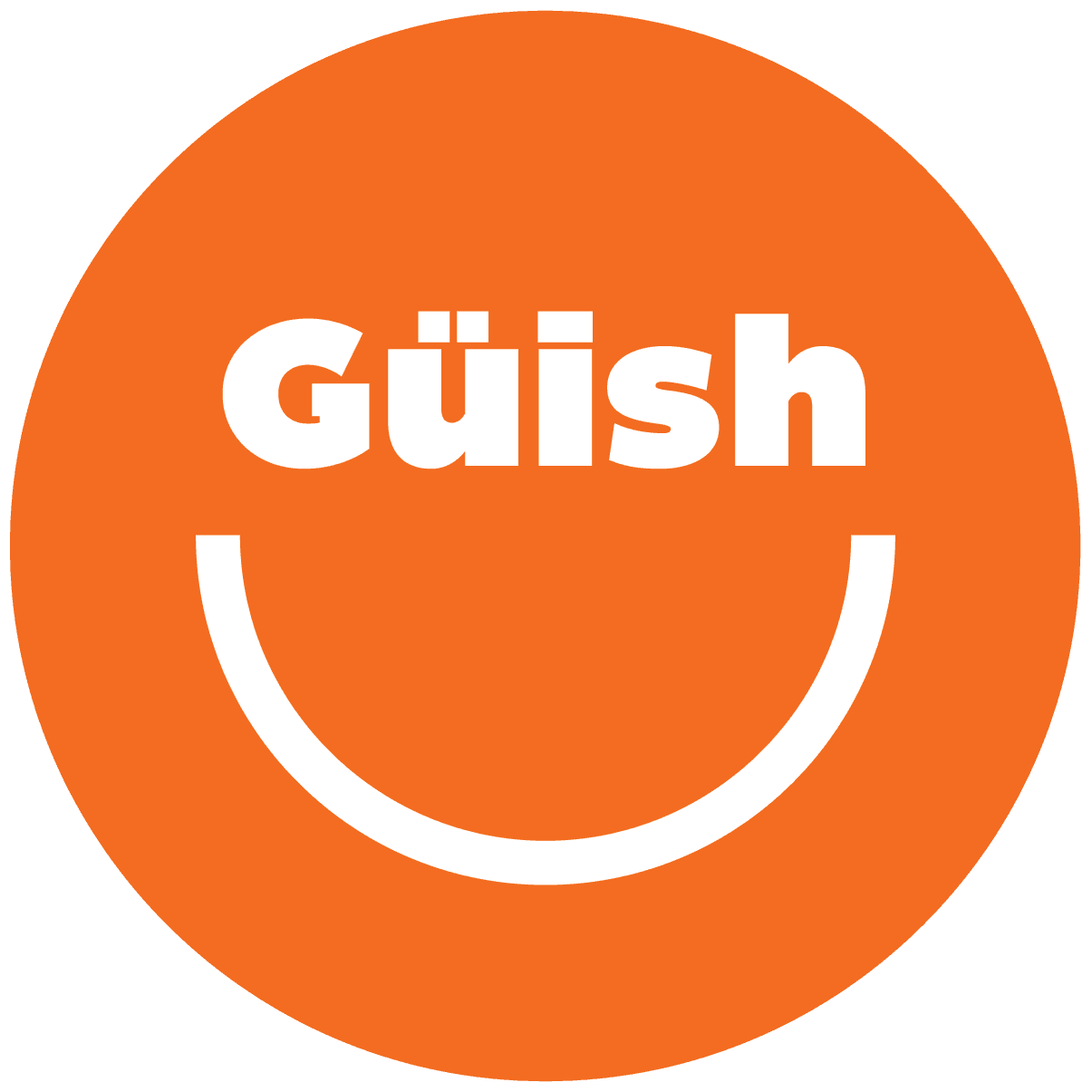 Logo naranja de Güish